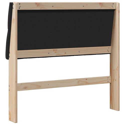 Тапицирана табла Черно 100 cm Солидно борово дърво