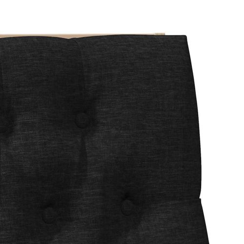 Тапицирана табла Черно 100 cm Солидно борово дърво