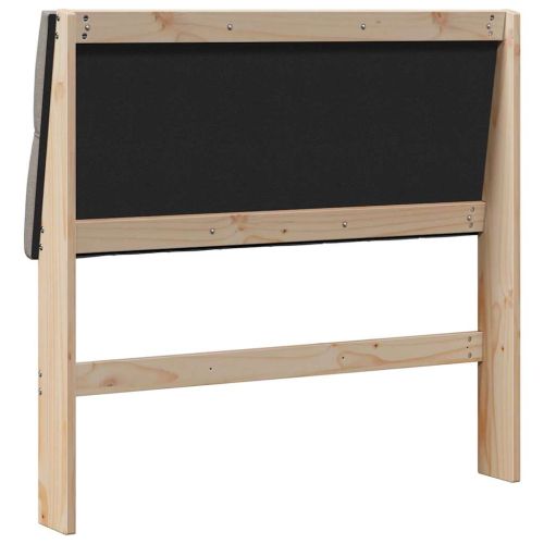 Тапицирана табла Таупе 100 cm Солидно борово дърво