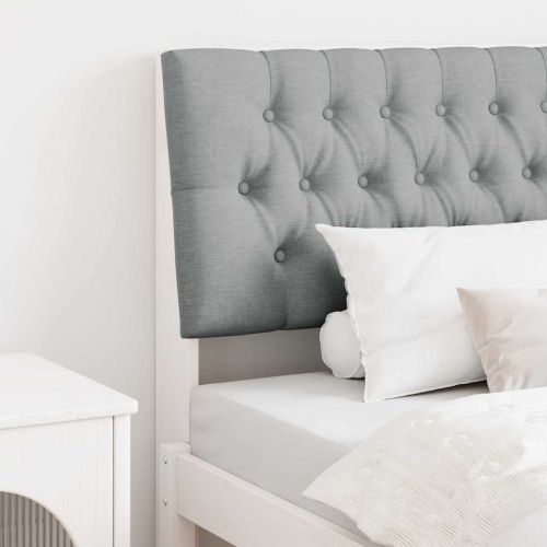 Тапицирана табла Светлосиво 100 cm Солидно борово дърво