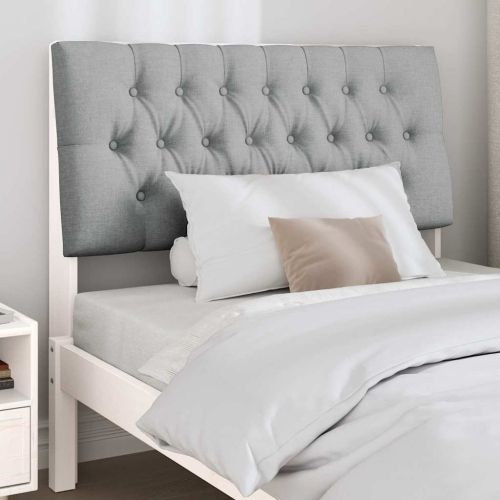 Тапицирана табла Светлосиво 100 cm Солидно борово дърво