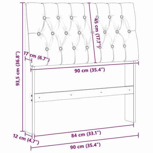 Тапицирана табла Светлосиво 90 cm Солидно борово дърво