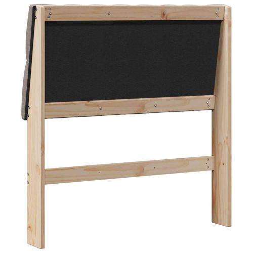 Тапицирана табла Таупе 90 cm Солидно борово дърво