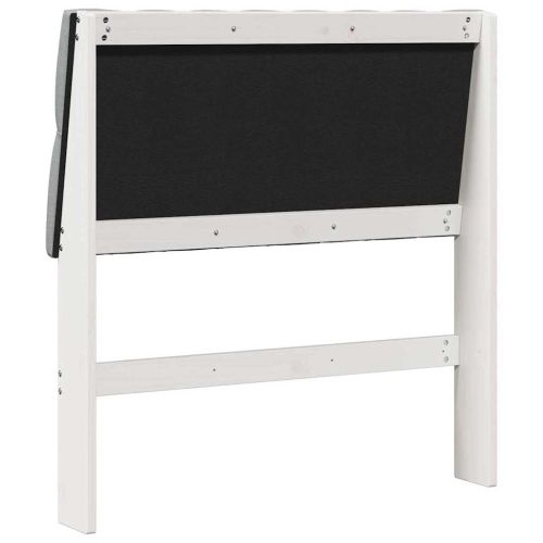 Тапицирана табла Светлосиво 90 cm Солидно борово дърво