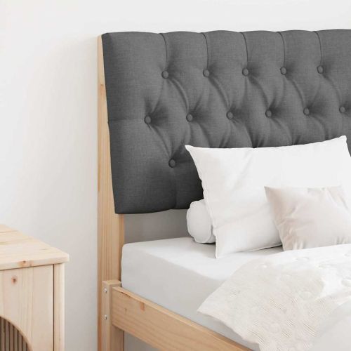 Тапицирана табла Тъмен сив 80 cm Солидно борово дърво