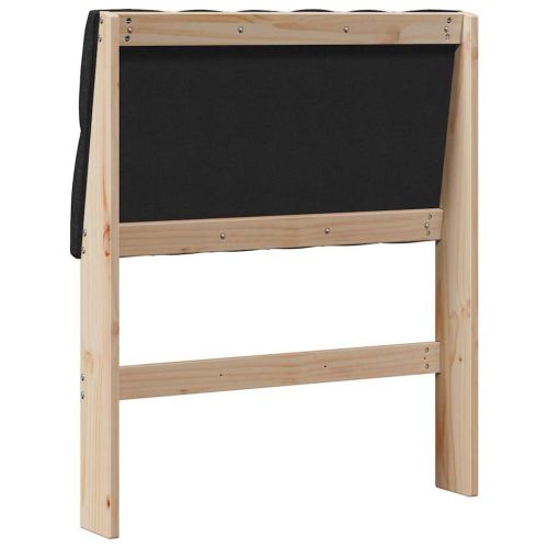 Тапицирана табла Черно 80 cm Солидно борово дърво