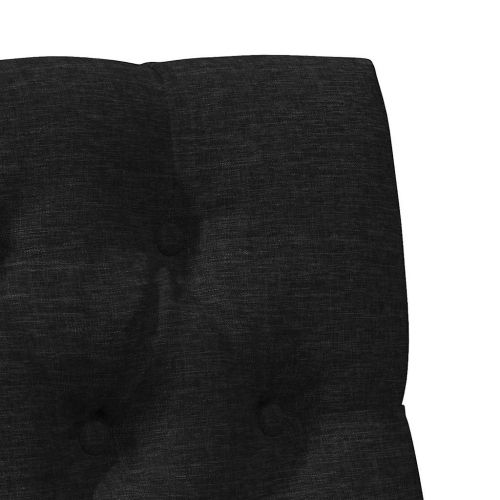 Тапицирана табла Черно 80 cm Солидно борово дърво