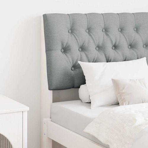 Тапицирана табла Светлосиво 80 cm Солидно борово дърво