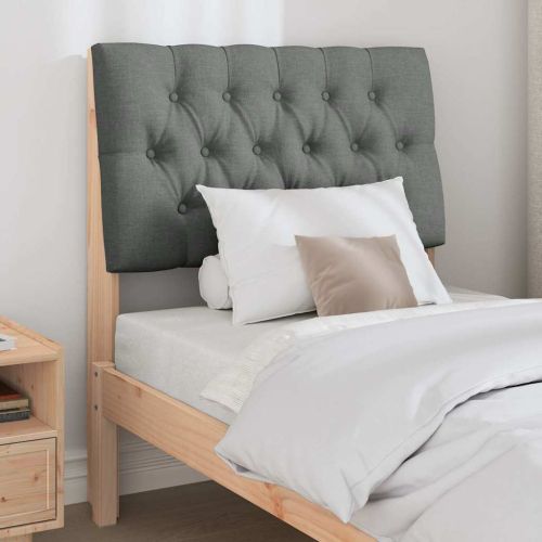 Тапицирана табла Тъмен сив 75 cm Солидно борово дърво