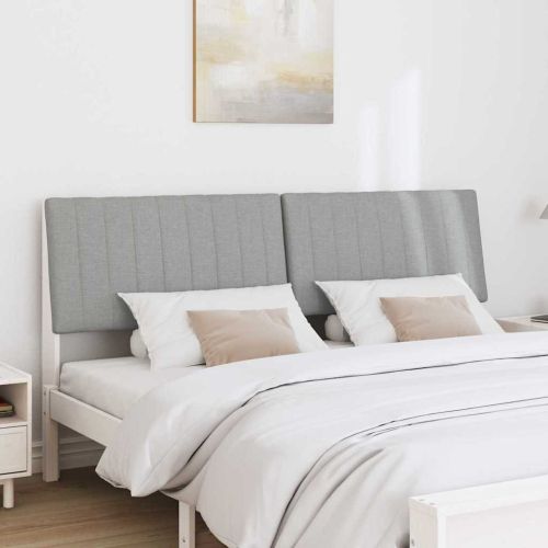 Тапицирана табла Светлосиво 200 cm Солидно борово дърво