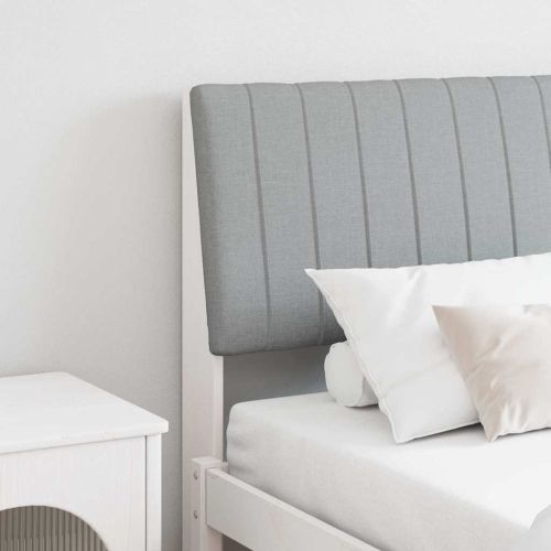 Тапицирана табла Светлосиво 180 cm Солидно борово дърво