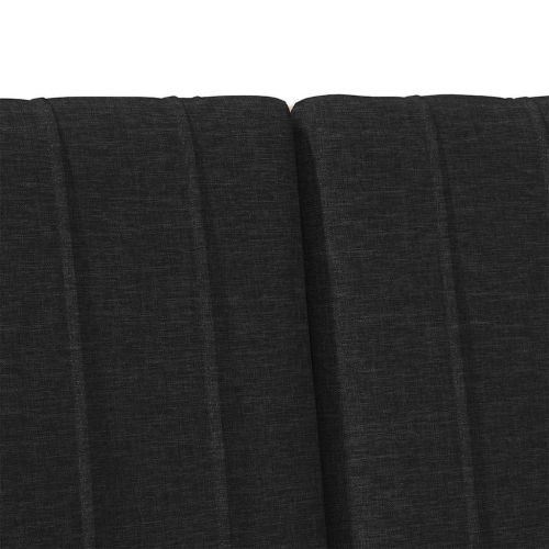 Тапицирана табла Черно 160 cm Солидно борово дърво