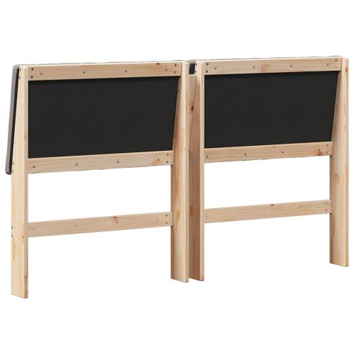 Тапицирана табла Таупе 160 cm Солидно борово дърво