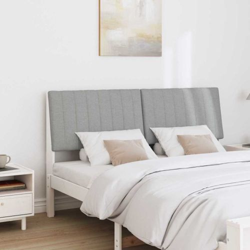 Тапицирана табла Светлосиво 150 cm Солидно борово дърво