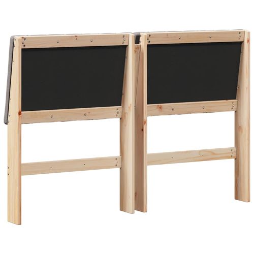 Тапицирана табла Таупе 135 cm Солидно борово дърво