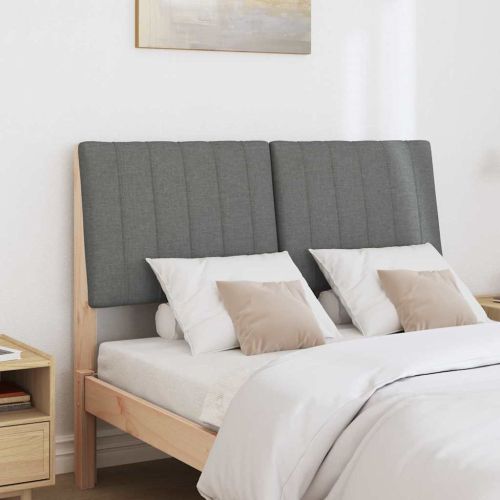 Тапицирана табла Тъмен сив 120 cm Солидно борово дърво