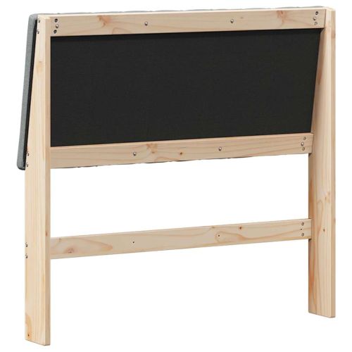 Тапицирана табла Тъмен сив 100 cm Солидно борово дърво