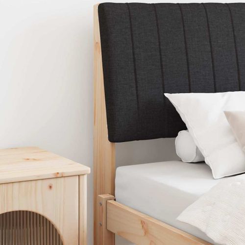 Тапицирана табла Черно 100 cm Солидно борово дърво