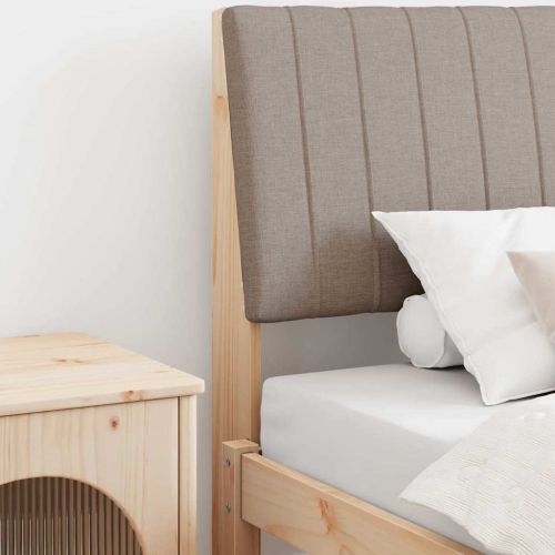 Тапицирана табла Таупе 100 cm Солидно борово дърво