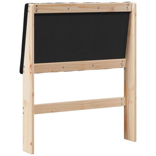 Тапицирана табла Черно 80 cm Солидно борово дърво