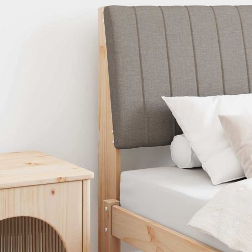 Тапицирана табла Таупе 80 cm Солидно борово дърво