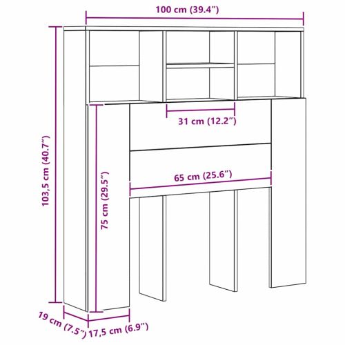 Табла за легло Старо дърво 100 x 19 x 103,5 cm Инженерно дърво