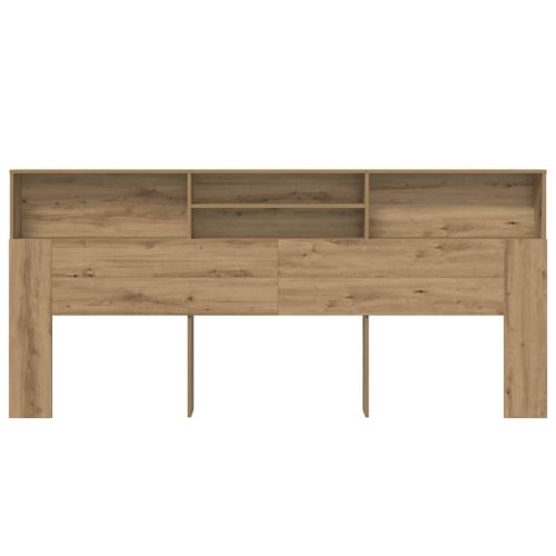 Табла за легло с рафт Дъб 220 x 19 x 101,5 см Инженерно дърво