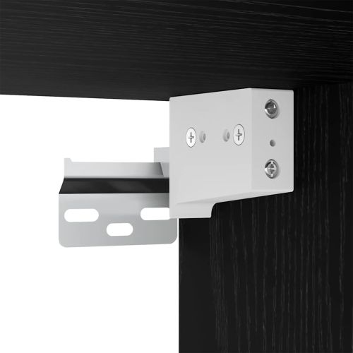 Шкаф с огледало Черния дъб 91 x 15 x 76,5 см Инженерно дърво