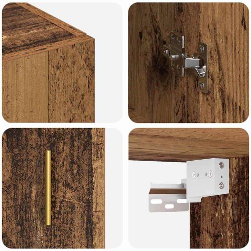 Стенен шкаф Старо дърво 69,5 x 34 x 90 см Инженерно дърво