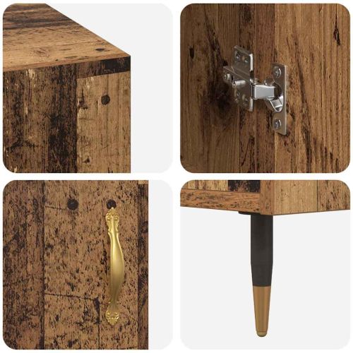 Бюро с рафт Старо дърво 140 x 50 x 75 см Инженерно дърво