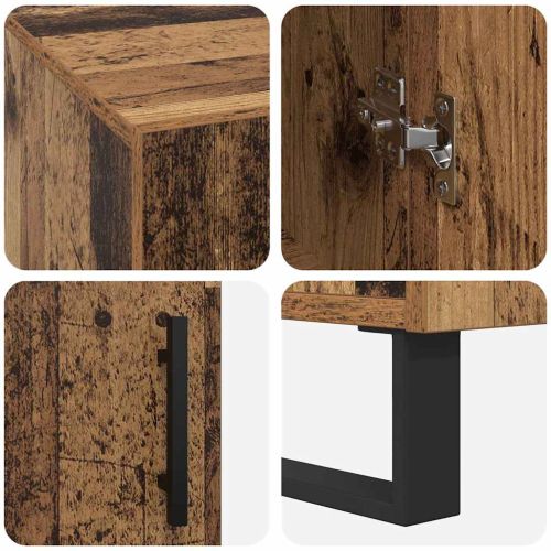 Бюро с рафт Старо дърво 140 x 50 x 75 см Инженерно дърво