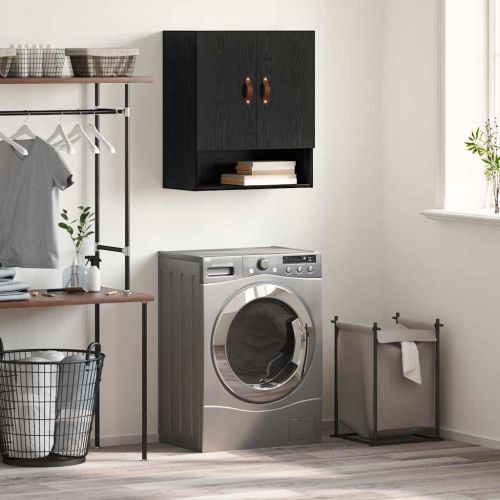 Стенен шкаф Черен дъб 60 x 31 x 70 см Инженерно дърво