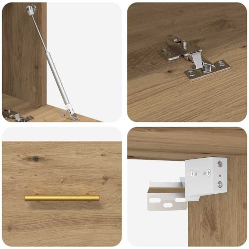 Стенен шкаф дъб артизан 80 x 36.5 x 35 cm Инженерно дърво