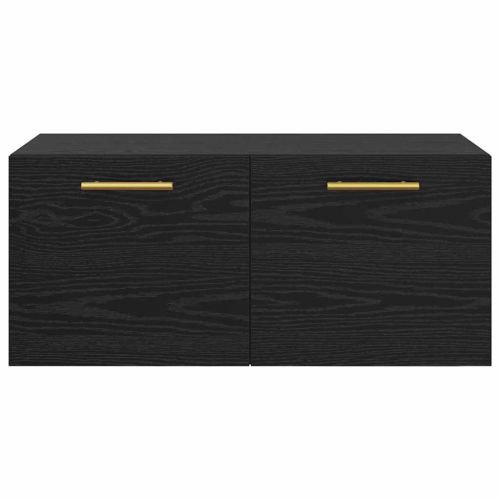 Стенен шкаф Черен дъб 80 x 36.5 x 35 cm Инженерно дърво