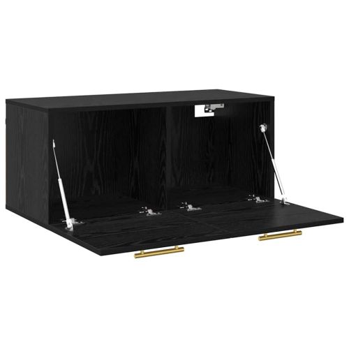 Стенен шкаф Черен дъб 80 x 36.5 x 35 cm Инженерно дърво