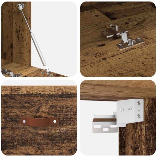 Стенно шкафче Старо дърво 100 x 36,5 x 35 cm Инженерно дърво