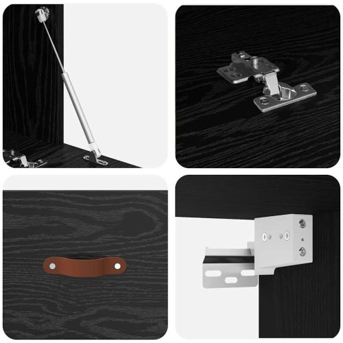 Стенно шкафче Черния дъб 100 x 36,5 x 35 cm Инженерно дърво