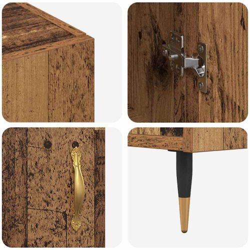 Служебен шкаф Старо дърво 90 x 34 x 80 см Инженерно дърво