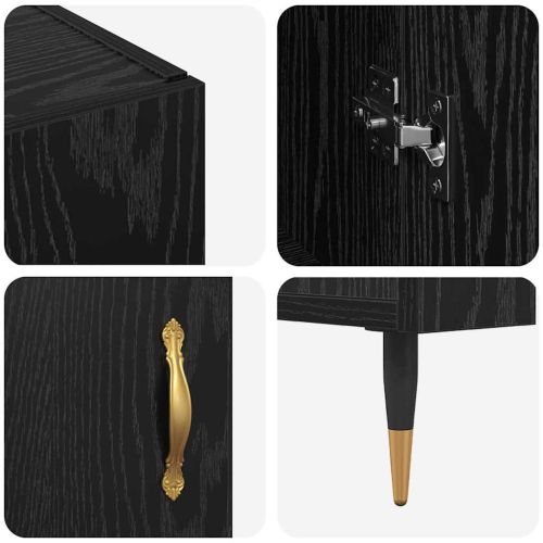 Служебен шкаф Черния дъб 90 x 34 x 80 см Инженерно дърво