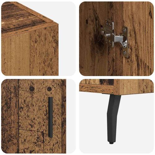 Служебен шкаф Старо дърво 90 x 34 x 80 см Инженерно дърво