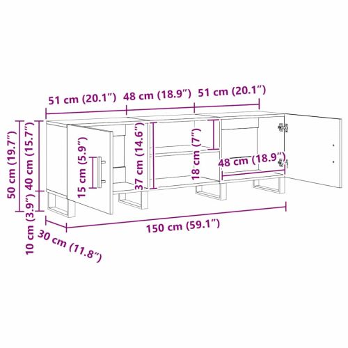 ТВ шкаф Дъб 150 x 30 x 50 cm Инженерно дърво