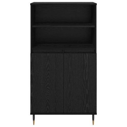 Висок шкаф Черно 60 x 36 x 110 см Инженерно дърво