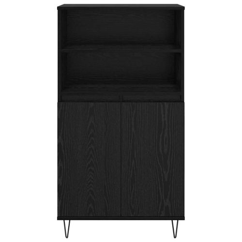 Висок шкаф Черно 60 x 36 x 110 см Инженерно дърво