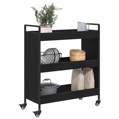 Кухненска количка Черния дъб 70 x 30 x 82 см Инженерно дърво