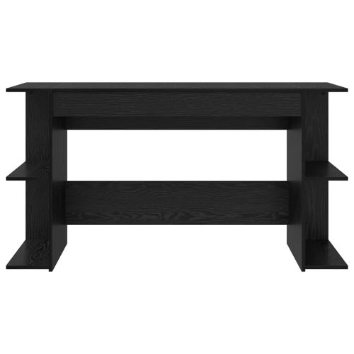 Бюро с рафт Друг Черен дъб 140 x 50 x 75 см Инженерно дърво