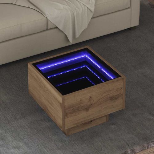 Масичка за кафе дъб артизан 40 x 40 x 30 cm Инженерно дърво