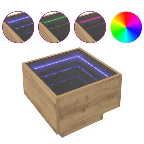 Масичка за кафе дъб артизан 40 x 40 x 30 cm Инженерно дърво