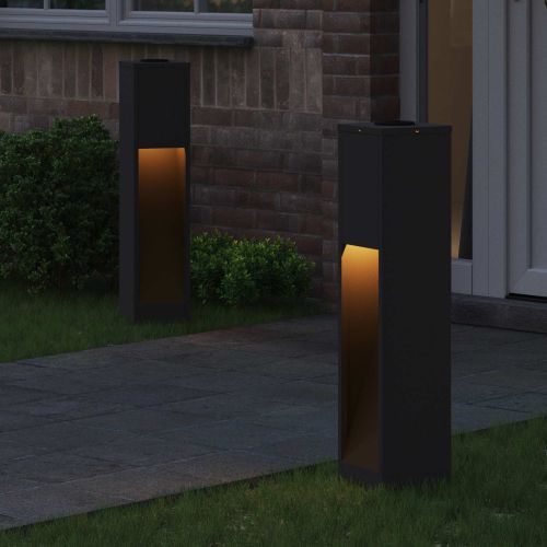 Слънчев LED светлинен указател 2 pcs Черно