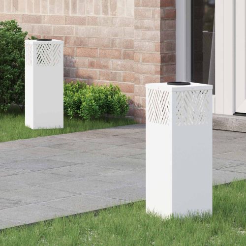 Соларна LED светлина за пътека Рибена кост 2 pcs Бяло