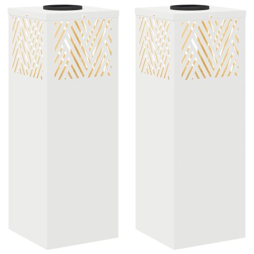 Соларна LED светлина за пътека Рибена кост 2 pcs Бяло